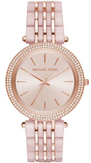 Michael Kors Darci Rose Gold Dial Two Tone Steel Strap Watch for Women - MK4327