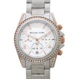 Michael Kors Blair Chronograph Silver Dial Silver Steel Strap Watch for Women - MK5459