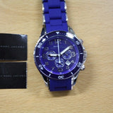 Marc Jacobs Rock Chronograph Blue Dial Blue Silicone Strap Watch for Women - MBM2548