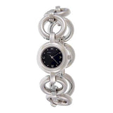 Marc Jacobs Amy Black Dial Silver Steel Strap Watch for Women - MBM3004