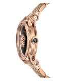 Versace Palazzo Empire Black Dial Rose Gold Steel Strap Watch for Men - VERD00718