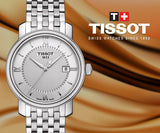 Tissot T Classic Bridgeport Silver Dial Silver Mesh Bracelet Watch For Men - T097.410.11.038.00