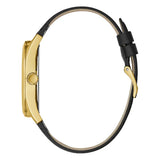 Guess Multifunction Chronograph Green Dial Black Leather Strap Watch For Men - GW0389G7