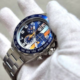 Tag Heuer Formula 1 Gulf Chronograph Blue Dial Silver Steel Strap Watch for Men - CAZ101AT.BA0842