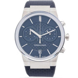 Salvatore Ferragamo Sapphire Chrono Blue Dial Blue Rubber Strap Watch for Men - SFME00923