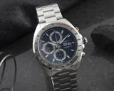 Tag Heuer Formula 1 Automatic Chronograph Blue Dial Silver Strap Watch for Men - CAZ2015.BA0876