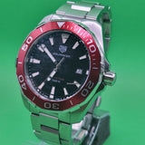Tag Heuer Aquaracer 43mm Black Dial Silver Steel Strap Watch for Men - WAY101B.BA0746