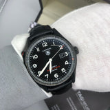 Tag Heuer Carrera Calibre 5 Drive Timer Black Dial Black Leather Strap Watch for Men - WAR2A80.FC6337