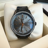 Tag Heuer Carrera Quartz Diamonds Black Dial Black Steel Strap Watch for Women - WAR1115.BA0602