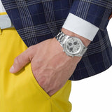 Marc Jacobs Marc Chronograph Silver Dial Silver Steel Strap Watch for Men - MBM3155