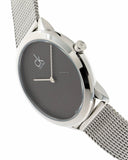 Calvin Klein Minimal Grey Dial Silver Mesh Bracelet Watch for Women - K3M2212X