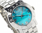 Marc Jacobs Amy Blue Dial Silver Steel Strap Watch for Women - MBM3272