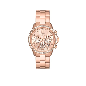 Michael Kors Bryn Chronograph Rose Gold Dial Rose Gold Steel Strap Watch For Women - MK7200