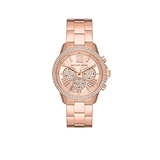 Michael Kors Bryn Chronograph Rose Gold Dial Rose Gold Steel Strap Watch For Women - MK7200