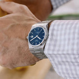 Tissot PRX Powermatic 80 Blue Dial Silver Steel Strap Watch For Men - T137.407.11.041.00