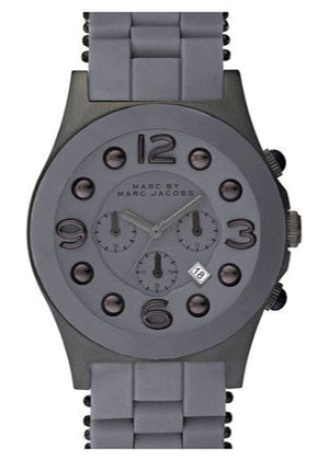 Marc Jacobs Pelly Grey Dial Grey Silicone Strap Watch for Women - MBM2566
