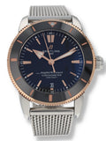 Breitling Superocean Heritage B20 Automatic 44 Black Dial Silver Mesh Bracelet Watch for Men - UB2030121B1A1