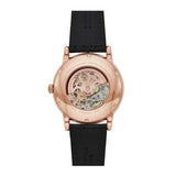 Emporio Armani Meccanico Black Dial Black Leather Watch For Men - AR60004