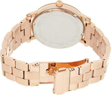 Michael Kors Noire Black Dial Rose Gold Steel Strap Watch for Women - MK3585