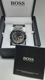Hugo Boss Intensity Chronograph Black Dial Silver Steel Strap Watch For Men - 1513680