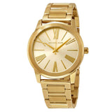 Michael Kors Hartman Quartz Gold Dial Gold Steel Strap Watch For Women - MK3490