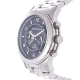 Michael Kors Stop Hunger Chronograph Blue Dial Silver Steel Strap Watch for Men - MK8314