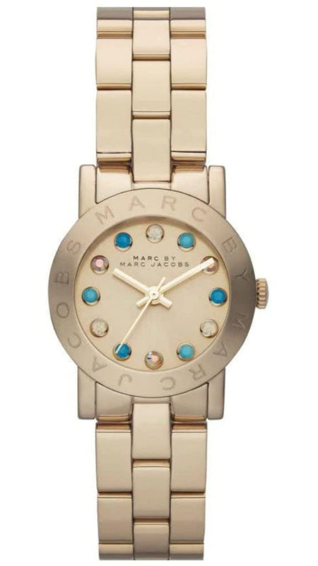 Marc Jacobs Amy Dexter Gold Dial Gold Steel Strap Watch for Women - MBM3218