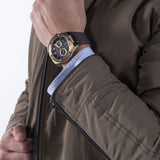 Guess Poseidon Chronograph Black Dial Black Silicone Strap Watch For Men - GW0425G1