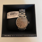 Marc Jacobs Baker Brown Dial Silver Steel Strap Watch For Women - MBM3329