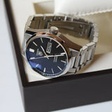 Tag Heuer Carrera Calibre 5 Automatic Black Dial Silver Steel Strap Watch for Men - WAR201A.BA0723