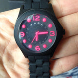 Marc Jacobs Pelly Black Dial Black Silicone Strap Watch for Women - MBM2530