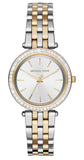 Michael Kors Darci Silver Dial Two Tone Steel Strap Watch for Women - MK3405