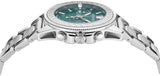 Versace Greca Action Chronograph Quartz Green Dial Silver Steel Strap Watch for Men - VE3J00422