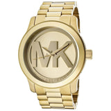 Michael Kors Runway Gold Dial Gold Steel Strap Watch for Women - MK5473
