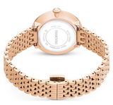 Swarovski Certa Crystals Silver Dial Rose Gold Steel Strap Watch for Women - 5672981