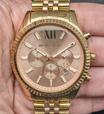 Michael Kors Lexington Gold Dial Gold Steel Strap Watch for Women - MK6473