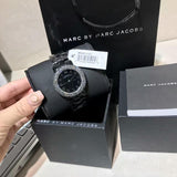 Marc Jacobs Marci Black Dial Black Steel Dial Strap Watch for Women - MBM3193