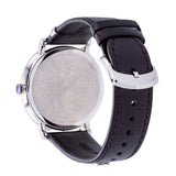 Versace V-Circle Black Manifesto Courage Quartz Silver Dial Black Leather Strap Watch for Men - VBQ080017