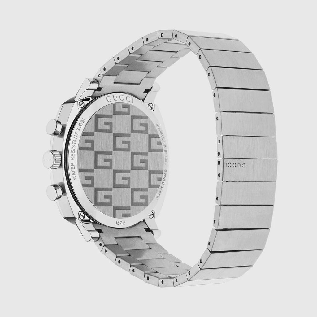 Gucci Grip Collection Quartz Silver Dial Silver Steel Strap Watch For Men - YA157302