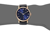 Marc Jacobs Baker Navy Blue Dial Navy Blue Leather Strap Watch for Women - MBM1329