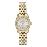 Michael Kors Lexington Quartz Silver Dial Gold Steel Strap Watch For Women - MK3229