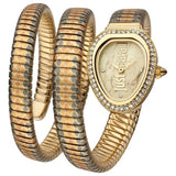 Just Cavalli Glam Snake Gold Dial Multicolor Steel Strap Watch for Women - JC1L163M0235
