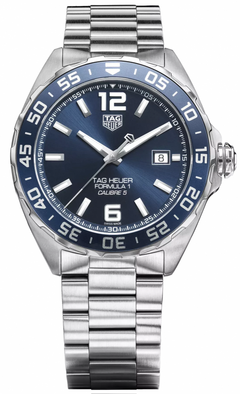 Tag Heuer Formula 1 Bucherer Blue Edition Blue Dial Silver Steel Strap Watch for Men - WAZ2015.BA0842