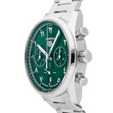 Tag Heuer Carrera Automatic Chronograph Limited Edition Green Dial Silver Steel Strap Watch for Men - CBN2014.EB0240