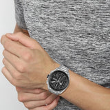Hugo Boss Trace Chronograph Blue Dial Silver Steel Strap Watch For Men - 1514007