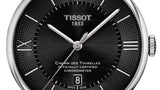Tissot T Classic Chemin Des Tourelles Chronometer Black Dial Silver Steel Strap Watch For Men - T099.408.11.058.00