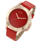 Marc Jacobs Blade Red Dial Red Leather Strap Watch for Women - MBM1204