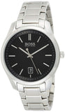 Hugo Boss Governer Black Dial Silver Steel Strap Watch for Men - 1513488