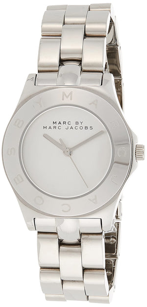 Marc Jacobs Blade Chronograph Silver Dial Silver Steel Strap Watch for Women - MBM3125
