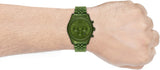 Michael Kors Lexington Chronograph Green Dial Green Steel Strap Watch For Men - MK8790